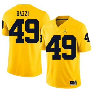 Maize Mens Adam Bazzi #49 College Football MICH 2026-27 Jersey 341619-132