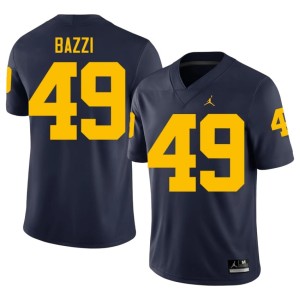 Navy #49 Men College Football Limited Michigan Wolverines Adam Bazzi Jerseys 442846-852