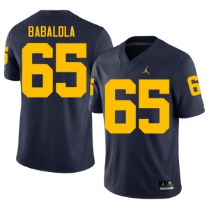 Navy College Football Limited MICH #65 Andrew Babalola Men Jersey 395111-913