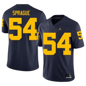 Navy College Football Andrew Sprague 2026-27 Men #54 University of Michigan Wolverines Jersey 710303-624