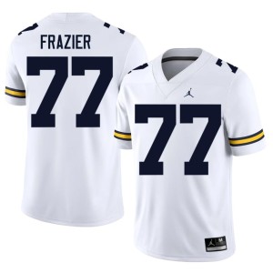 White Embroidery U of M Blake Frazier College Football #77 Men Jersey 975326-109
