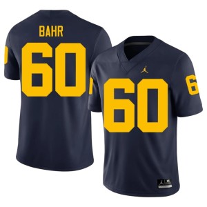 Navy Brooks Bahr Michigan High School Men's College Football #60 Jerseys 151879-476