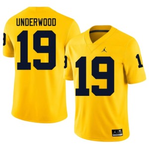 Maize College Football Mens #19 Game MICH Bryce Underwood Jersey 818477-309