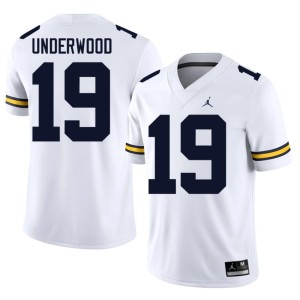 White #19 Men's Bryce Underwood Michigan Wolverines University College Football Jersey 227973-333