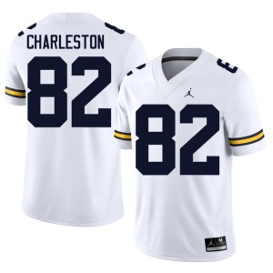 White C.J. Charleston Limited College Football Michigan Wolverines Men's #82 Jerseys 661321-122