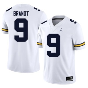 White College Football High School #9 Cameron Brandt Wolverines Men Jerseys 736067-302