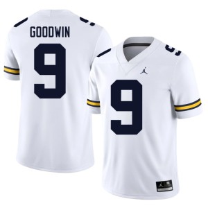 White U-M #9 Embroidery Channing Goodwin Men College Football Jerseys 340781-247