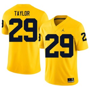 Maize Michigan College Football Chase Taylor 2026 Mens #29 Jersey 761672-579