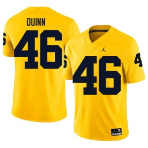 Maize NCAA #46 Crandall Quinn UMich Men's College Football Jerseys 353704-261