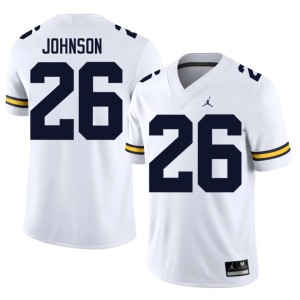 White Stitched #26 College Football University of Michigan Donovan Johnson Mens Jerseys 587702-216