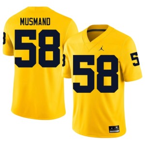 Maize Eli Musmand U of M College Football Mens #58 Embroidery Jerseys 379240-645
