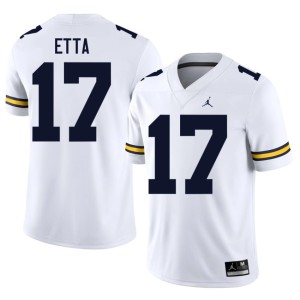 White College Football Men's #17 Enow Etta Stitched U-M Jersey 450020-160