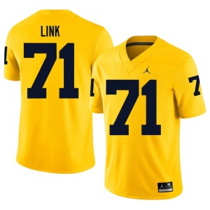Maize Evan Link #71 College Football Replica Men U-M Jerseys 413718-752