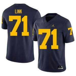 Navy 2026 Evan Link Michigan College Football #71 Mens Jerseys 501765-148