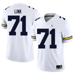 White College Football Limited Evan Link MICH #71 Men Jerseys 323721-828