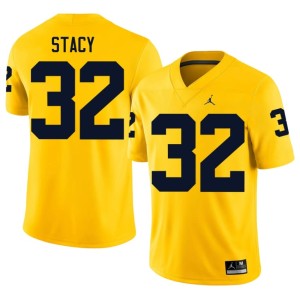 Maize 2026-27 UMich Gary Stacy Mens #32 College Football Jersey 535296-233