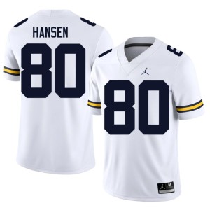 White Hogan Hansen #80 2026 U-M College Football Men Jerseys 684698-529