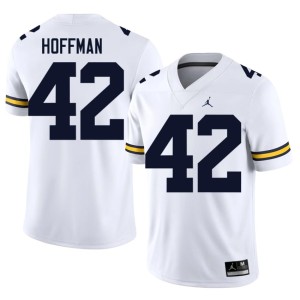 White #42 2026 Jalen Hoffman University of Michigan Wolverines Men College Football Jersey 499156-175