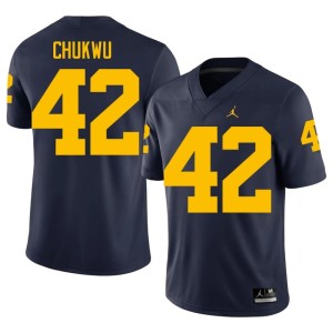 Navy College Football Mens #42 U of M University Jeffrey Chukwu Jersey 678663-951