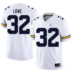 White #32 Mens Alumni Jeremiah Lowe Michigan Wolverines College Football Jersey 980573-843