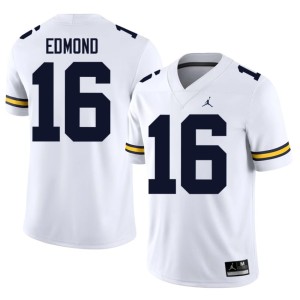 White Jo'Ziah Edmond Men's #16 MICH 2026-27 College Football Jersey 610327-853