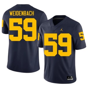 Navy MICH Mens John Weidenbach Embroidery College Football #59 Jerseys 801984-877