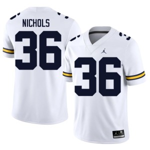 White Joshua Nichols UMich High School #36 College Football Men Jersey 731707-394