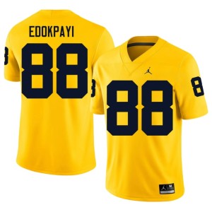 Maize 2026 Men #88 Lugard Edokpayi College Football Michigan Jersey 544252-602