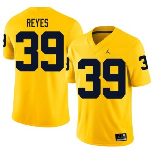 Maize 2026 Men College Football Wolverines Max Reyes #39 Jerseys 855387-282