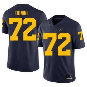 Navy Men's #72 Player College Football Peter Donini Michigan Jersey 174350-349