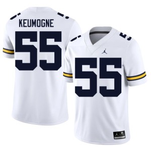 White U of M Randy Keumogne NCAA Mens #55 College Football Jerseys 185396-225