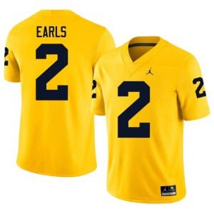 Maize College Football UMich Men #2 Limited Shamari Earls Jerseys 992138-992