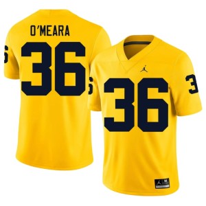 Maize Tomas O'Meara #36 University College Football Michigan Wolverines Men's Jerseys 760691-477