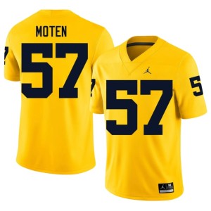 Maize Travis Moten University of Michigan College Football #57 University Men Jerseys 900347-451