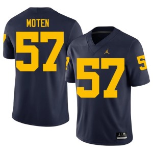 Navy Travis Moten Men University of Michigan Wolverines #57 College Football Game Jerseys 320283-110