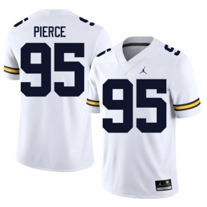 White College Football #95 Stitched Trey Pierce Men's University of Michigan Jersey 186673-110