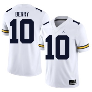 White Mens College Football #10 2026 U-M Zeke Berry Jerseys 711945-305