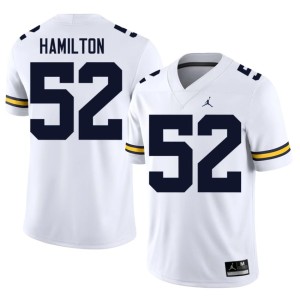 White College Football Men #52 Player UMich Ace Hamilton Jersey 629416-273