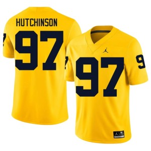 Maize High School Michigan Wolverines #97 Aidan Hutchinson Men College Football Jerseys 387813-214
