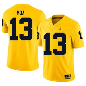 Maize U-M University Aisea Moa #13 Mens College Football Jerseys 761364-488