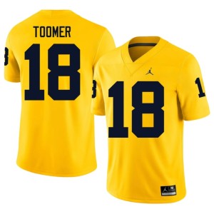 Maize Mens Amani Toomer University of Michigan Wolverines College Football 2026 #18 Jerseys 664273-539