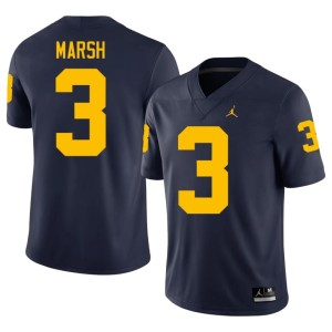 Navy Andrew Marsh University University of Michigan College Football #3 Men's Jersey 208781-230