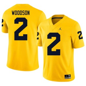 Maize Player Charles Woodson Mens #2 MICH College Football Jerseys 429419-654