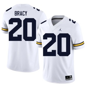 White #20 College Football Men's 2026 U of M Chris Bracy Jersey 907538-990