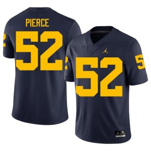 Navy College Football Christian Pierce Mens Michigan Wolverines #52 Alumni Jersey 166545-526