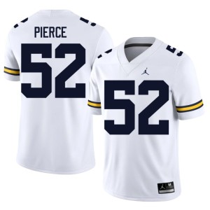White University of Michigan #52 High School Christian Pierce College Football Mens Jersey 646842-701