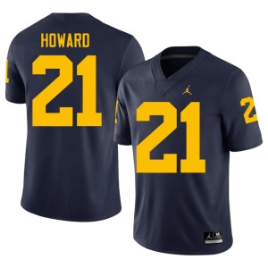 Navy Men's Desmond Howard 2026 College Football #21 Michigan Wolverines Jersey 192223-173