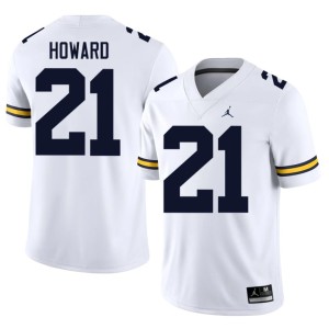 White University of Michigan Mens Player College Football #21 Desmond Howard Jerseys 416194-214