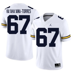 White Houston Ka'aha'aina-Torres NCAA #67 Wolverines College Football Men's Jersey 535490-864