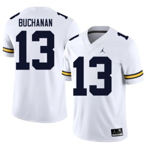 White College Football Replica Men's JJ Buchanan #13 Wolverines Jersey 664724-366